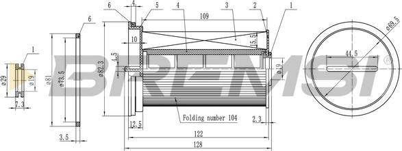 Bremsi FE0768 - Топливный фильтр autospares.lv