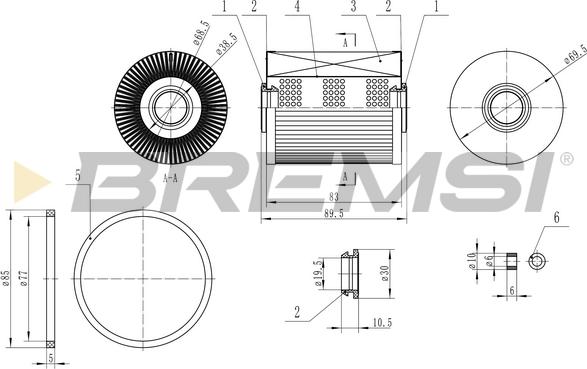 Bremsi FE0770 - Топливный фильтр autospares.lv