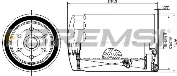 Bremsi FE1509 - Топливный фильтр autospares.lv