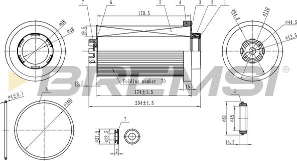 Bremsi FE1848 - Топливный фильтр autospares.lv