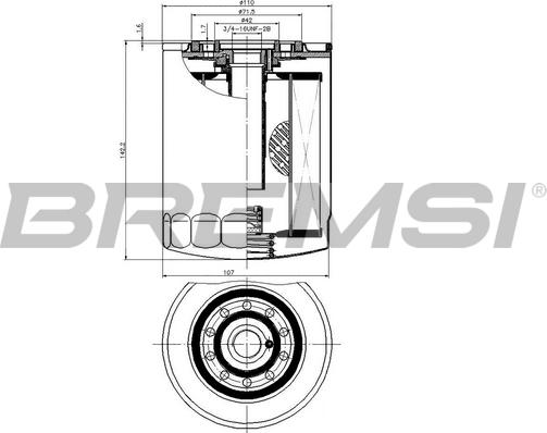 Bremsi FL0029 - Масляный фильтр autospares.lv