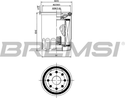 Bremsi FL0025 - Масляный фильтр autospares.lv