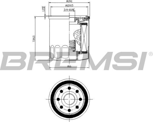 Bremsi FL0026 - Масляный фильтр autospares.lv
