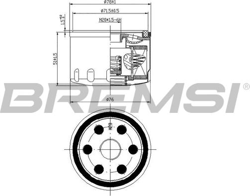 Bremsi FL0140 - Масляный фильтр autospares.lv