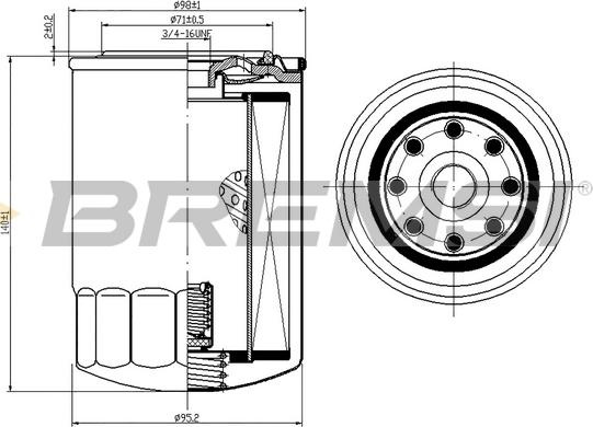 Bremsi FL0301 - Масляный фильтр autospares.lv