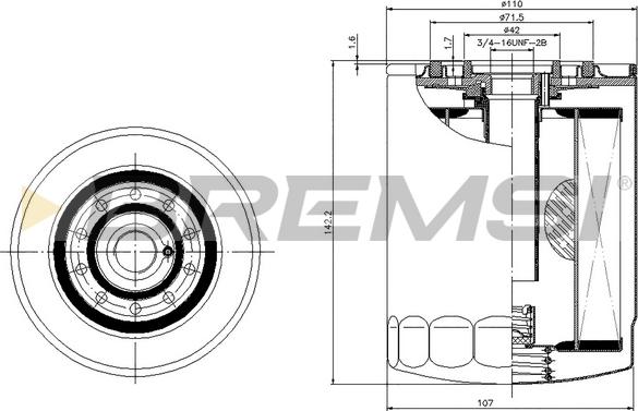 Bremsi FL0297 - Масляный фильтр autospares.lv