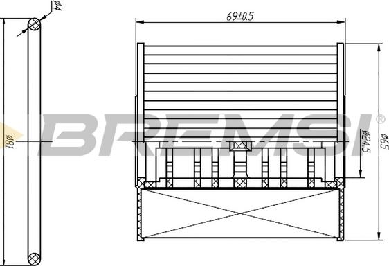 Bremsi FL0250 - Масляный фильтр autospares.lv