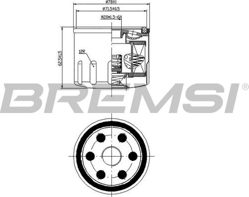 Bremsi FL0277 - Масляный фильтр autospares.lv