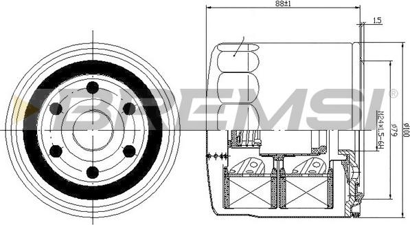 Bremsi FL0710 - Масляный фильтр autospares.lv