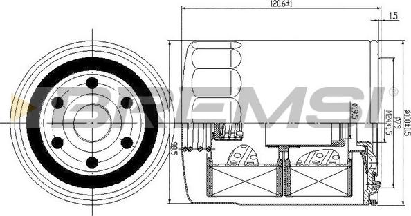 Bremsi FL0711 - Масляный фильтр autospares.lv