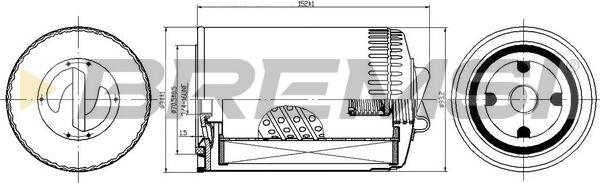 Bremsi FL0720 - Масляный фильтр autospares.lv