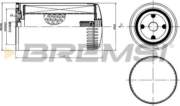 Bremsi FL1429 - Масляный фильтр autospares.lv