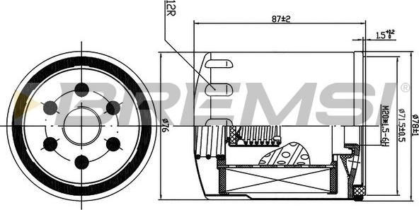 Bremsi FL1302 - Масляный фильтр autospares.lv