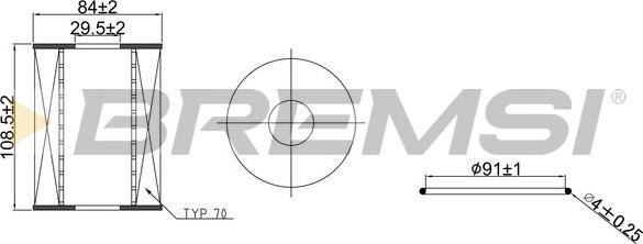 Bremsi FL2543 - Масляный фильтр autospares.lv