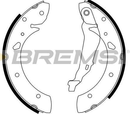 Bremsi GF0950 - Комплект тормозных колодок, барабанные autospares.lv