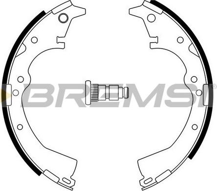 Bremsi GF0938 - Комплект тормозных колодок, барабанные autospares.lv