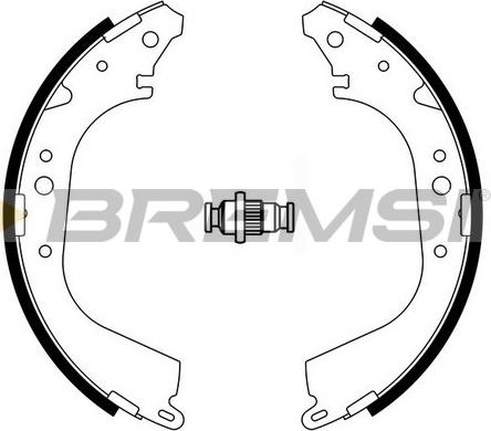 Bremsi GF0937A - Комплект тормозных колодок, барабанные autospares.lv