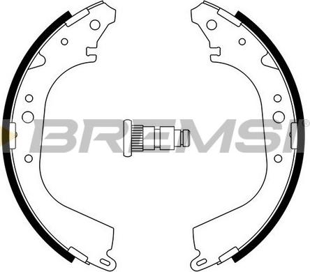 Bremsi GF0937 - Комплект тормозных колодок, барабанные autospares.lv