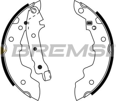 Bremsi GF0412 - Комплект тормозных колодок, барабанные autospares.lv