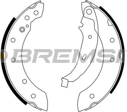 Bremsi GF0425 - Комплект тормозных колодок, барабанные autospares.lv