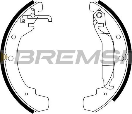 Bremsi GF0548 - Комплект тормозных колодок, барабанные autospares.lv