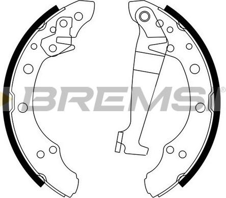 Bremsi GF0543 - Комплект тормозных колодок, барабанные autospares.lv