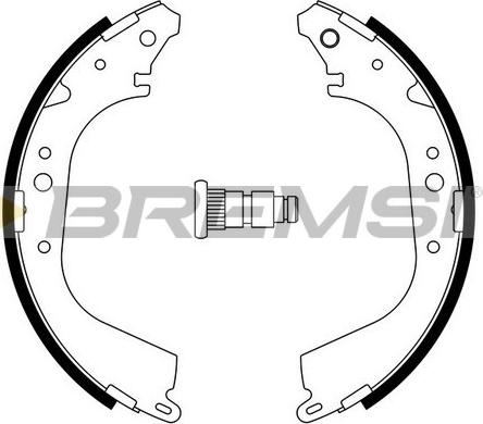 Bremsi GF0555A - Комплект тормозных колодок, барабанные autospares.lv