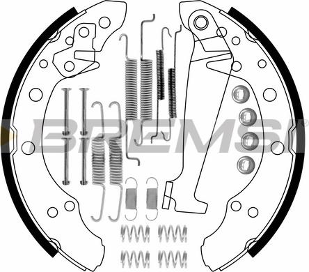 Bremsi GF0556-1 - Комплект тормозных колодок, барабанные autospares.lv