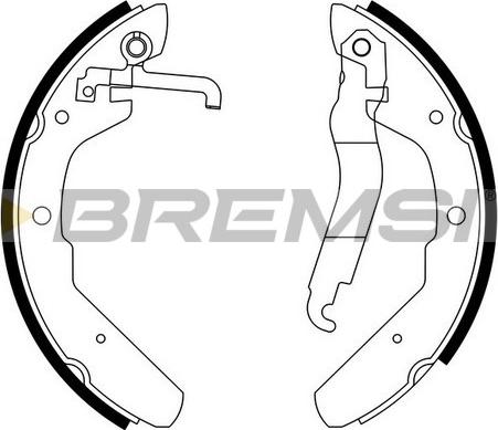 Bremsi GF0552 - Комплект тормозных колодок, барабанные autospares.lv