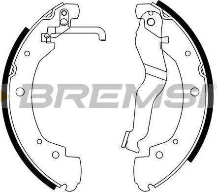 Bremsi GF0557 - Комплект тормозных колодок, барабанные autospares.lv