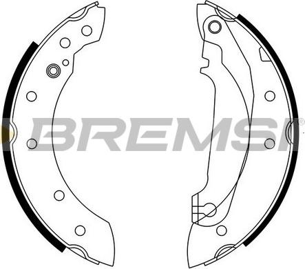 Bremsi GF0601 - Комплект тормозных колодок, барабанные autospares.lv