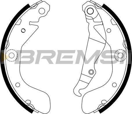 Bremsi GF0635 - Комплект тормозных колодок, барабанные autospares.lv