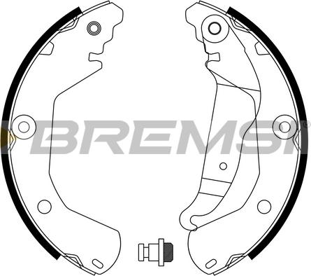 Bremsi GF0636 - Комплект тормозных колодок, барабанные autospares.lv