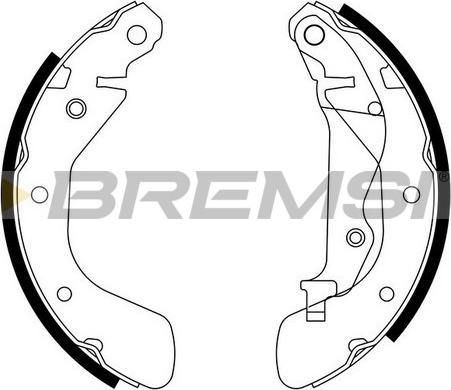 Bremsi GF0633 - Комплект тормозных колодок, барабанные autospares.lv