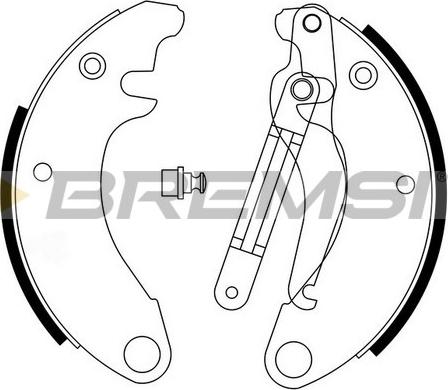 Bremsi GF0091 - Комплект тормозных колодок, барабанные autospares.lv