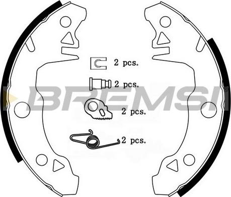 Bremsi GF0097 - Комплект тормозных колодок, барабанные autospares.lv