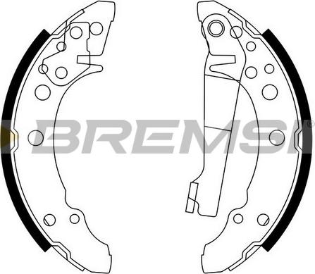 Bremsi GF0016 - Комплект тормозных колодок, барабанные autospares.lv