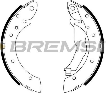 Bremsi GF0077 - Комплект тормозных колодок, барабанные autospares.lv