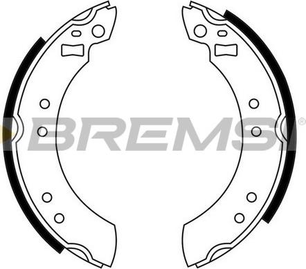 Bremsi GF0199 - Комплект тормозных колодок, барабанные autospares.lv