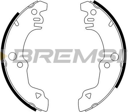 Bremsi GF0193 - Комплект тормозных колодок, барабанные autospares.lv