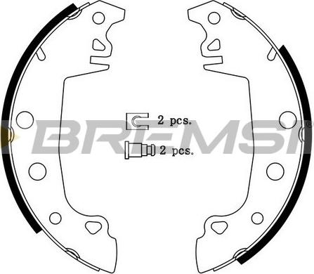 Bremsi GF0149 - Комплект тормозных колодок, барабанные autospares.lv