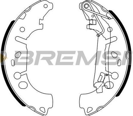 Bremsi GF0146 - Комплект тормозных колодок, барабанные autospares.lv