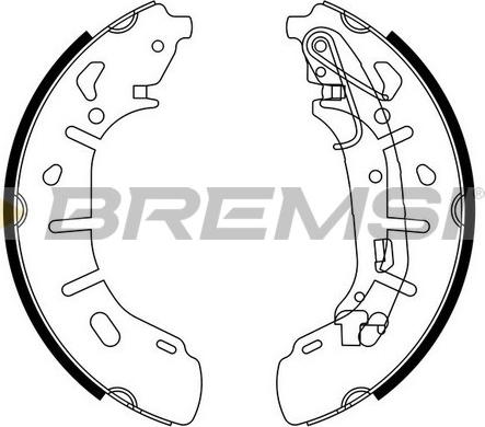 Bremsi GF0148 - Комплект тормозных колодок, барабанные autospares.lv