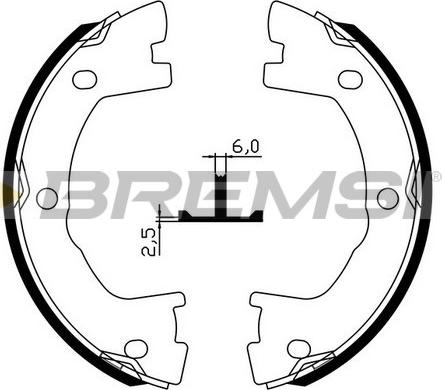 Bremsi GF0147 - Комплект тормозов, ручник, парковка autospares.lv