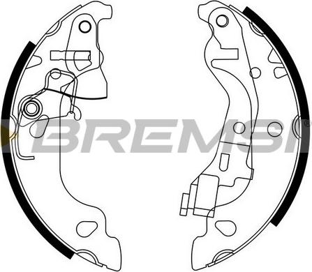 Bremsi GF0155 - Комплект тормозных колодок, барабанные autospares.lv