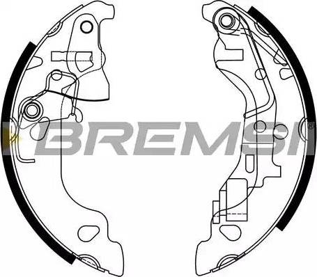 Bremsi GF0158 - Комплект тормозных колодок, барабанные autospares.lv