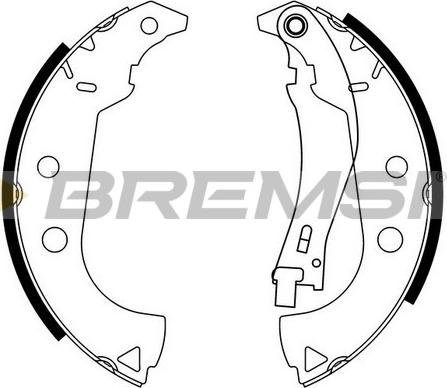 Bremsi GF0164 - Комплект тормозных колодок, барабанные autospares.lv