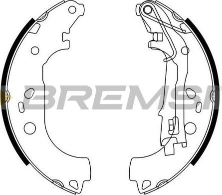 Bremsi GF0161 - Комплект тормозных колодок, барабанные autospares.lv