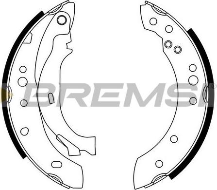 Bremsi GF0108 - Комплект тормозных колодок, барабанные autospares.lv