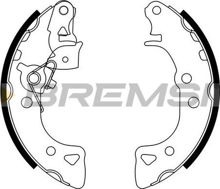 Bremsi GF0103-1 - Комплект тормозных колодок, барабанные autospares.lv